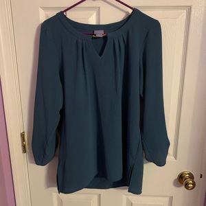 casual blue blouse